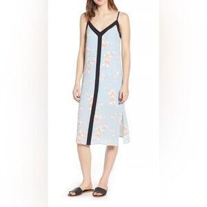 BP Blue Sheath Midi Dress Sleeveless Scoop Neck